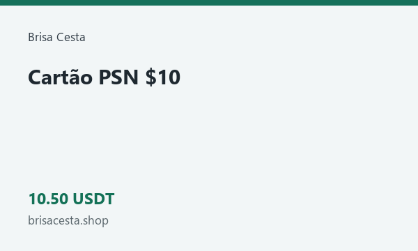 Cartão PSN $10 · 10.5 USDT