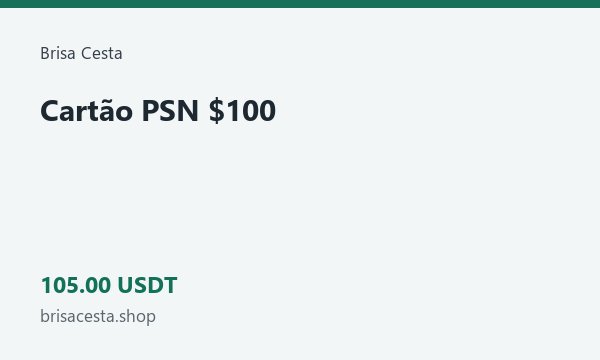 Cartão PSN $100 · 105 USDT
