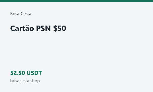 Cartão PSN $50 · 52.5 USDT